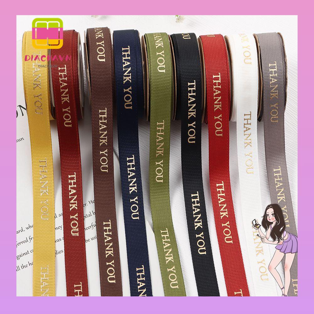 Cuộn Dây Ruy Băng In Chữ Thank You Dùng Trang Trí Gói Quà Sinh Nhật