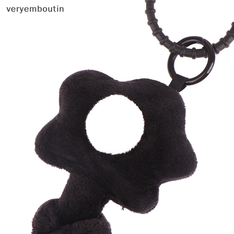 Móc Khóa Bông Hoa Nhỏ Màu Đen Sáng Tạo Dễ Thương Cho Nữ