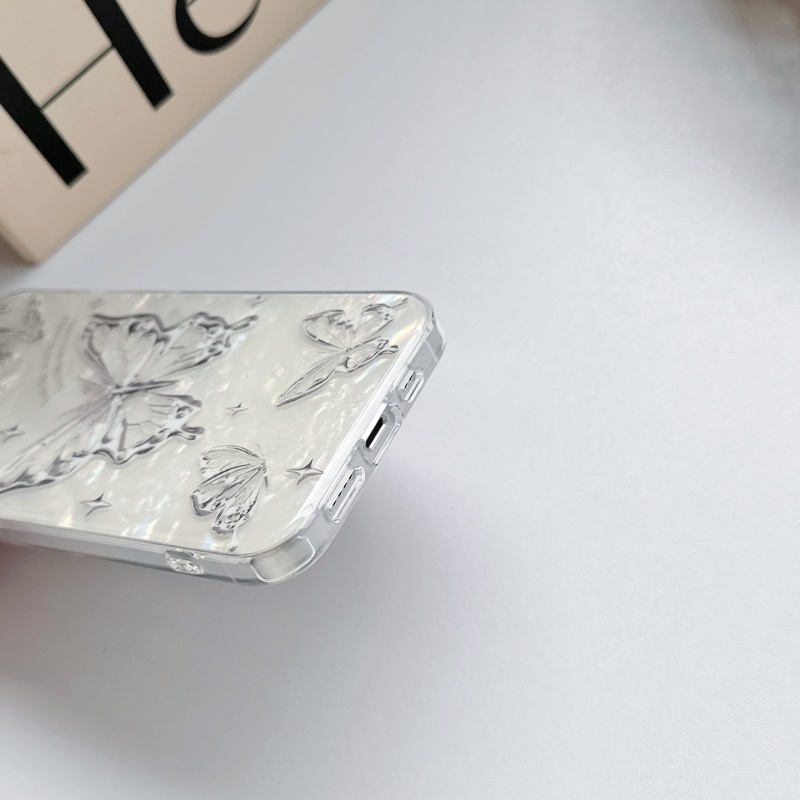 Ốp Điện Thoại Dẻo Trong Suốt Siêu Mỏng Họa Tiết Bươm Bướm / Ngôi Sao Thời Trang Cho iPhone 14 13 12 11 Pro Max 14 Plus