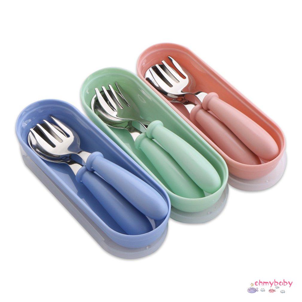 [InStock] Dao Kéo Cho Bé Bộ Đồ Ăn Trẻ Em Thức Thìa Nĩa Ba Kiểu Tùy Chọn Dùng Mới [Z/9]