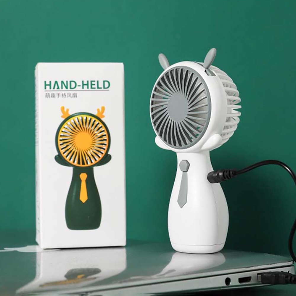 Quạt mini cầm tay mùa hè quạt nhỏ hoạt hình hoạt hình gia đình văn phòng có thể sạc lại bằng USB
