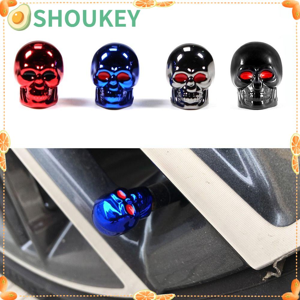 Vỏ Bọc Van Xe Điện SHOUKEY Hình Đầu Lâu Cá Tính