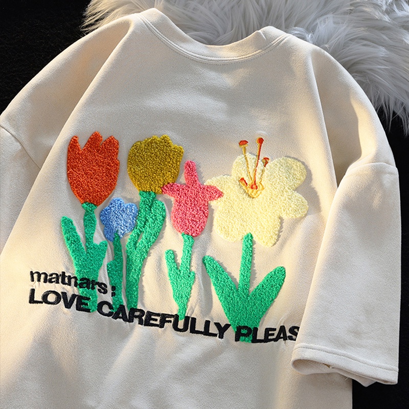 Áo Thun Tay Ngắn Chất Liệu 100% Cotton Cao Cấp Thời Trang Theo Phong Cách Hàn Quốc Cho Nữ