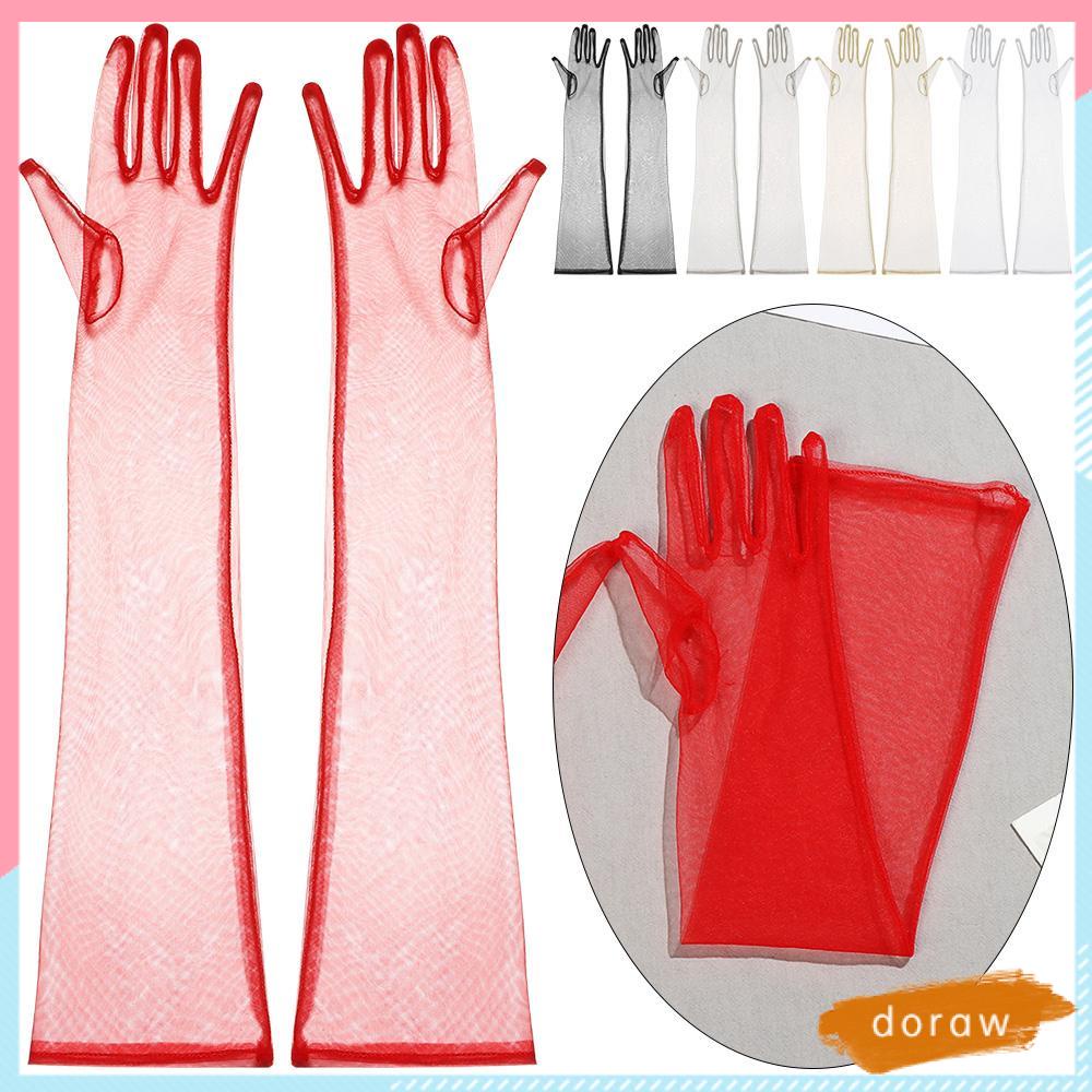 1 Đôi Găng Tay Vải Tuyn Siêu Mỏng Thời Trang Cho Cô Dâu