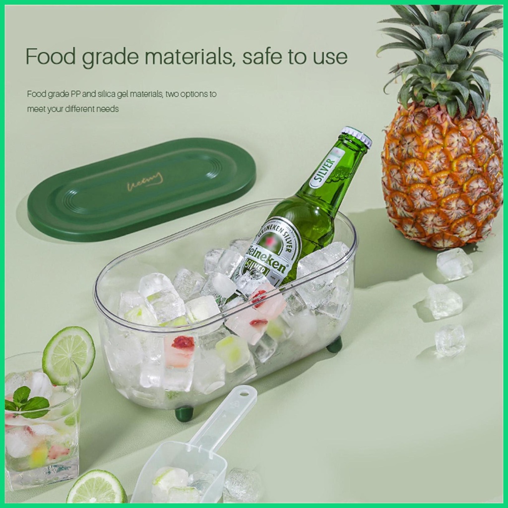 Khay Làm Đá 32 Ô Có Nắp Và Hộp Đựng