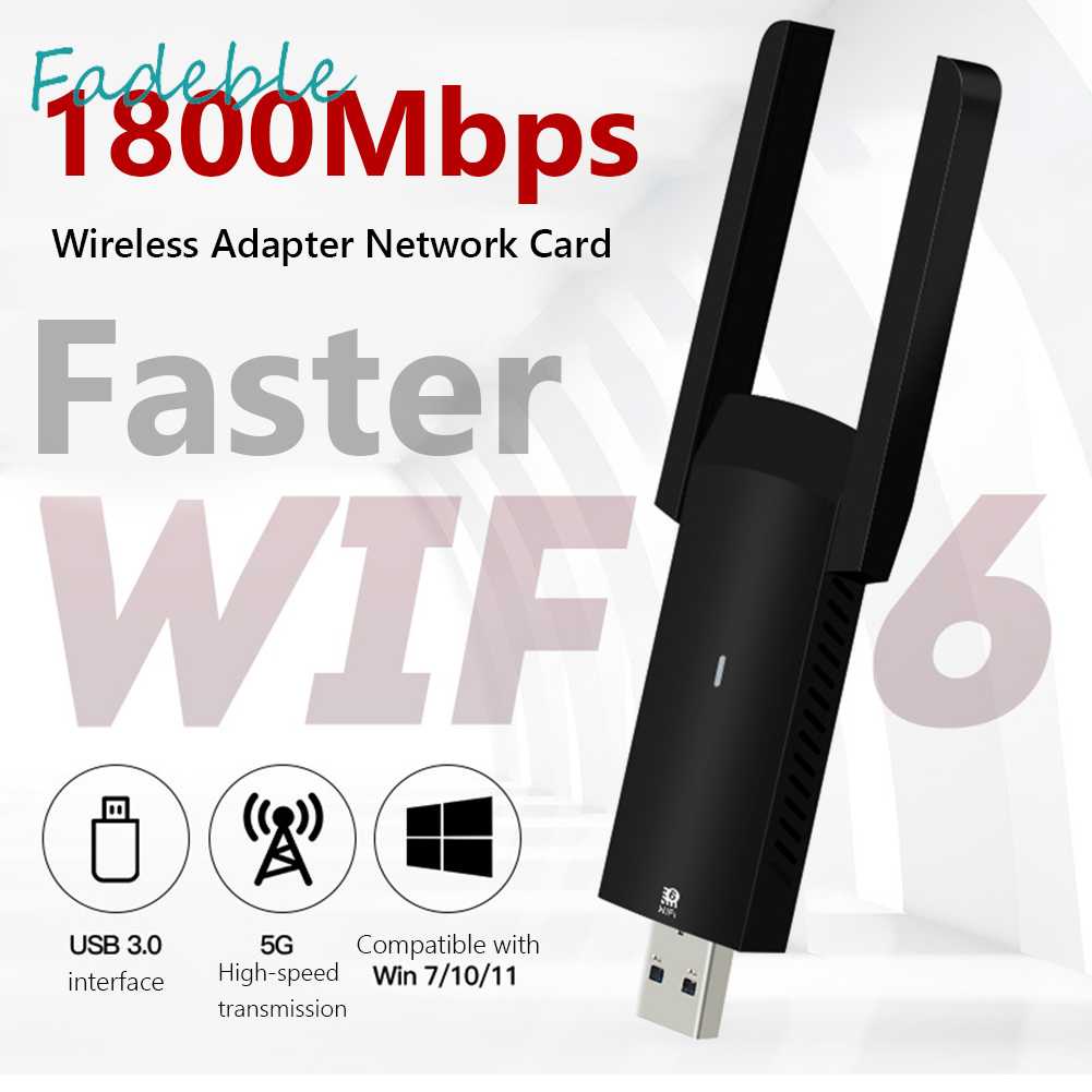 Thẻ Mạng WiFi 6 Cổng Usb 3.0 FU-AX1800 1800Mbps 2.4G / 5G Cho Máy Tính