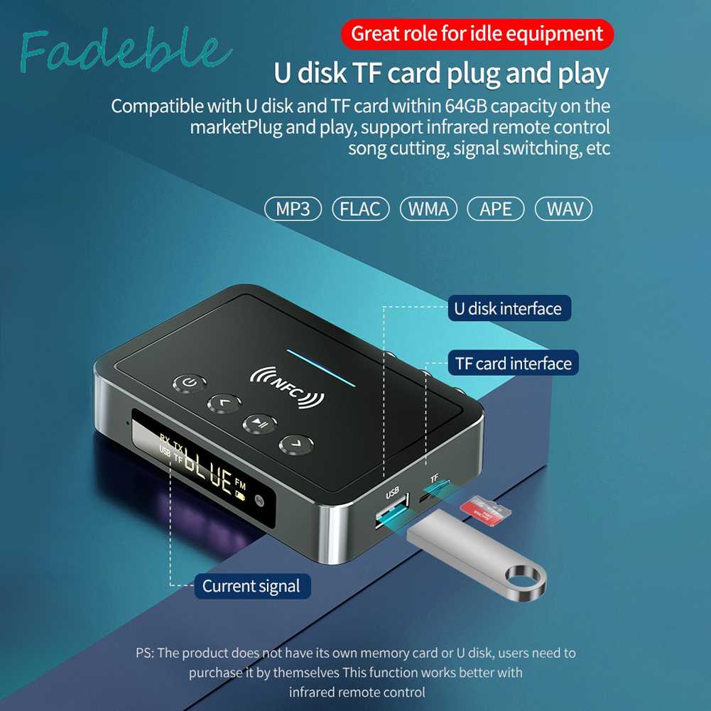 Thiết Bị NhậN TruyềN Âm Thanh Bluetooth 5.0 NFC 3 Trong 1 Chuyên DụNg Cho Gia ĐìNh