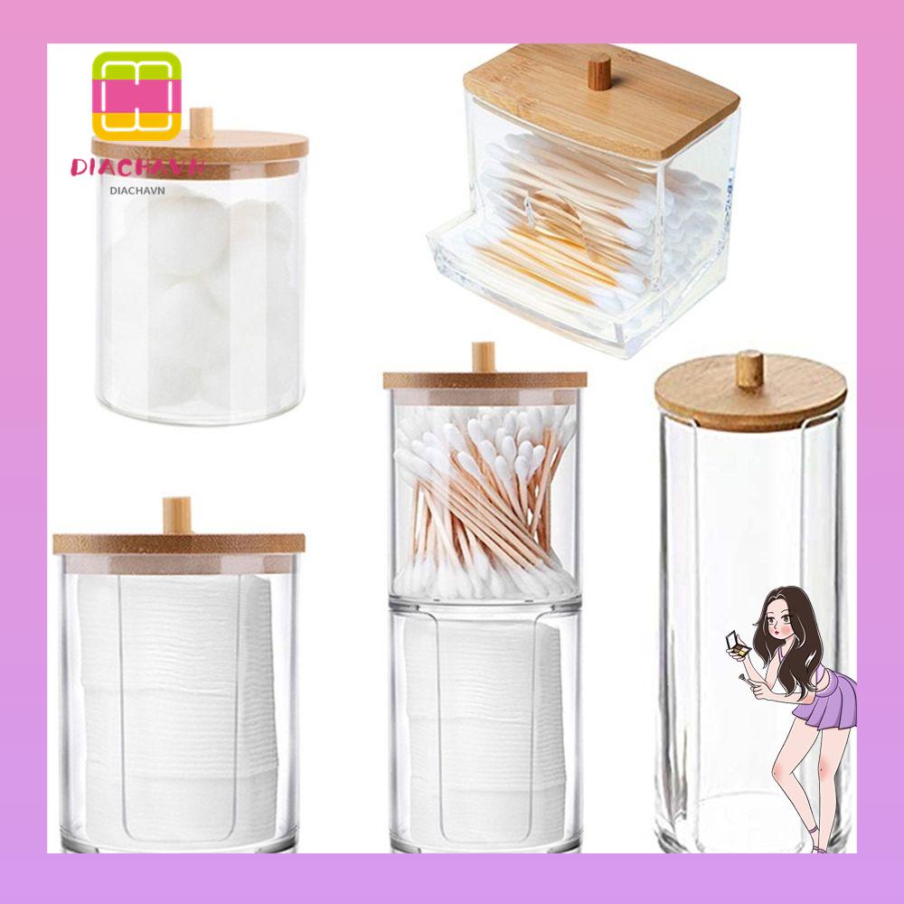 Hộp Đựng Bông Tẩy Trang Đa Năng Trong Suốt