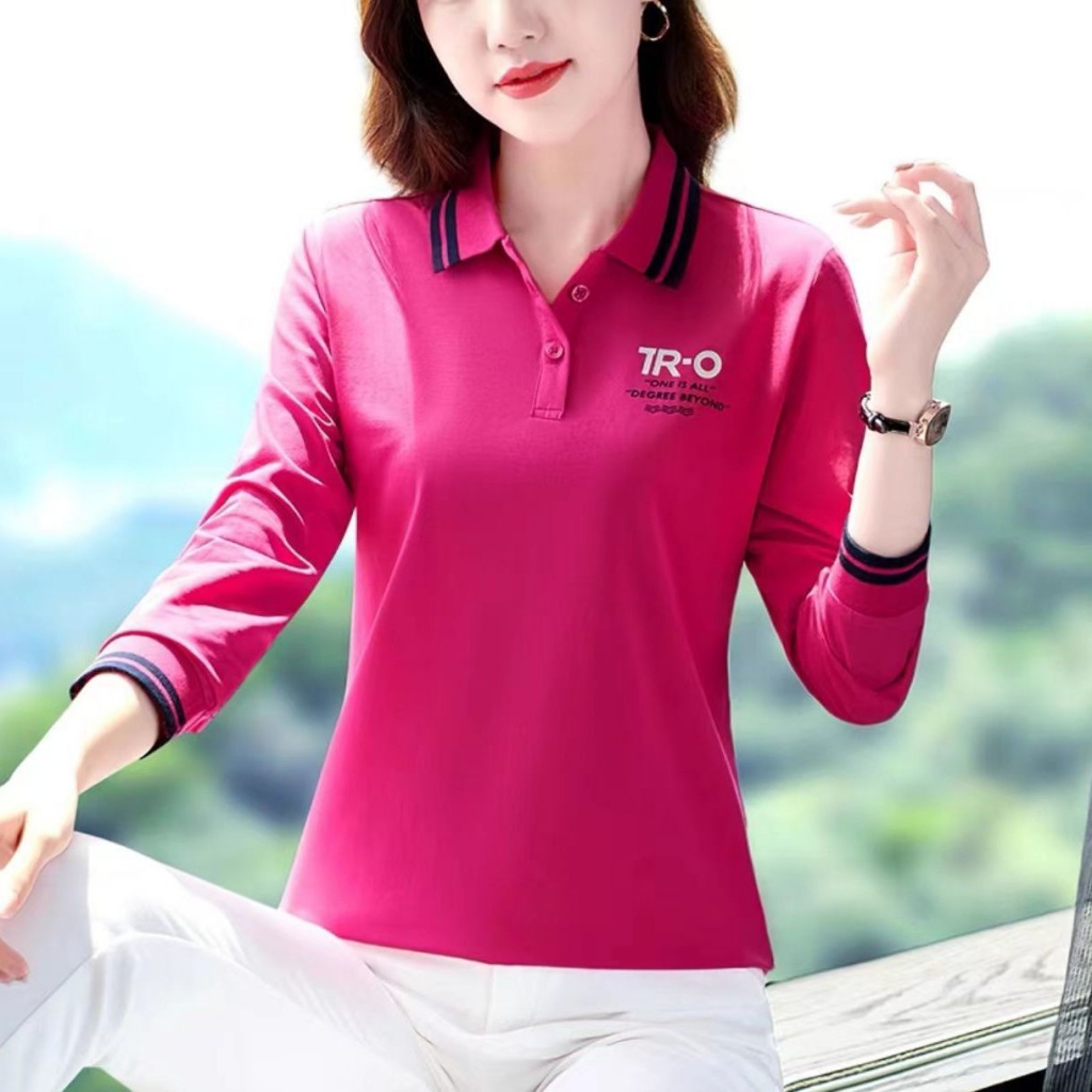 Áo Thun Polo Tay Dài Che Bụng Thời Trang Dành Cho Nữ [xingyun]