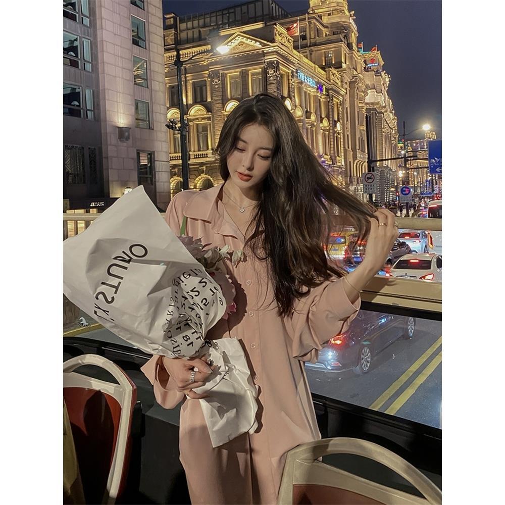 Áo Sơ Mi Tay Dài Phồng Dáng Rộng Thời Trang Mùa Thu 2023 Phong Cách Pháp 4JS5