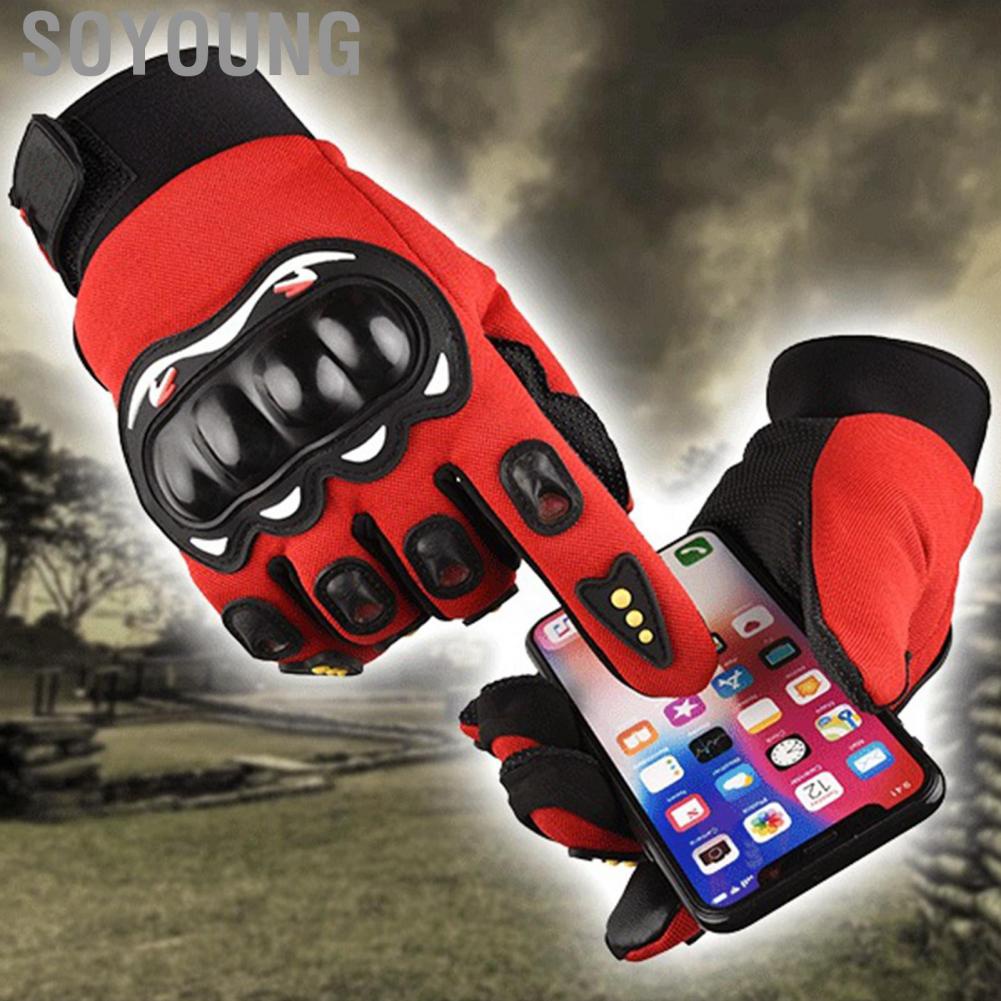 Soyoung Motorcycle  Touchscreen Hard Knuckle Powersports Racing for Mountaineering Cycling Aerobics