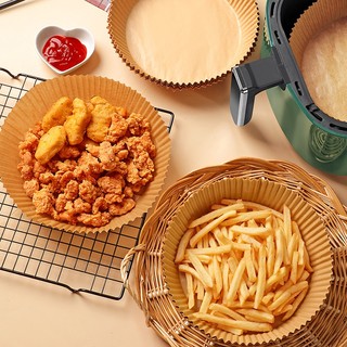 Set 20/50 Miếng Giấy Lót Nồi Chiên Hình Khuôn Bánh - Giảm Thiểu Tối Đa Dầu Mỡ Bám Vào Nồi Chiên