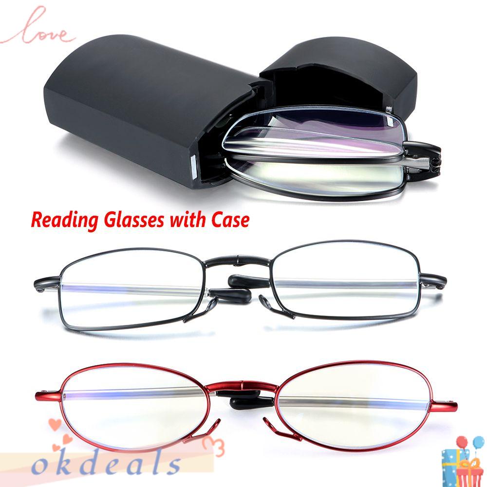 Kính Đọc Sách Gập Lại Được + 1.00 ~ + 4.00 Kèm Hộp Đựng