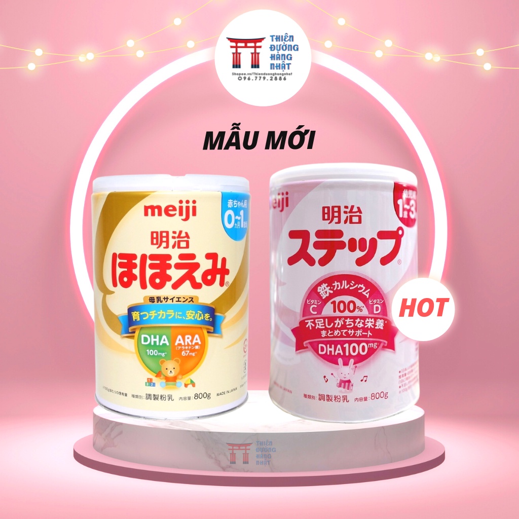 TPBS Sữa dinh dưỡng Meiji lon số 0 số 9 nội địa Nhật Bản 800g