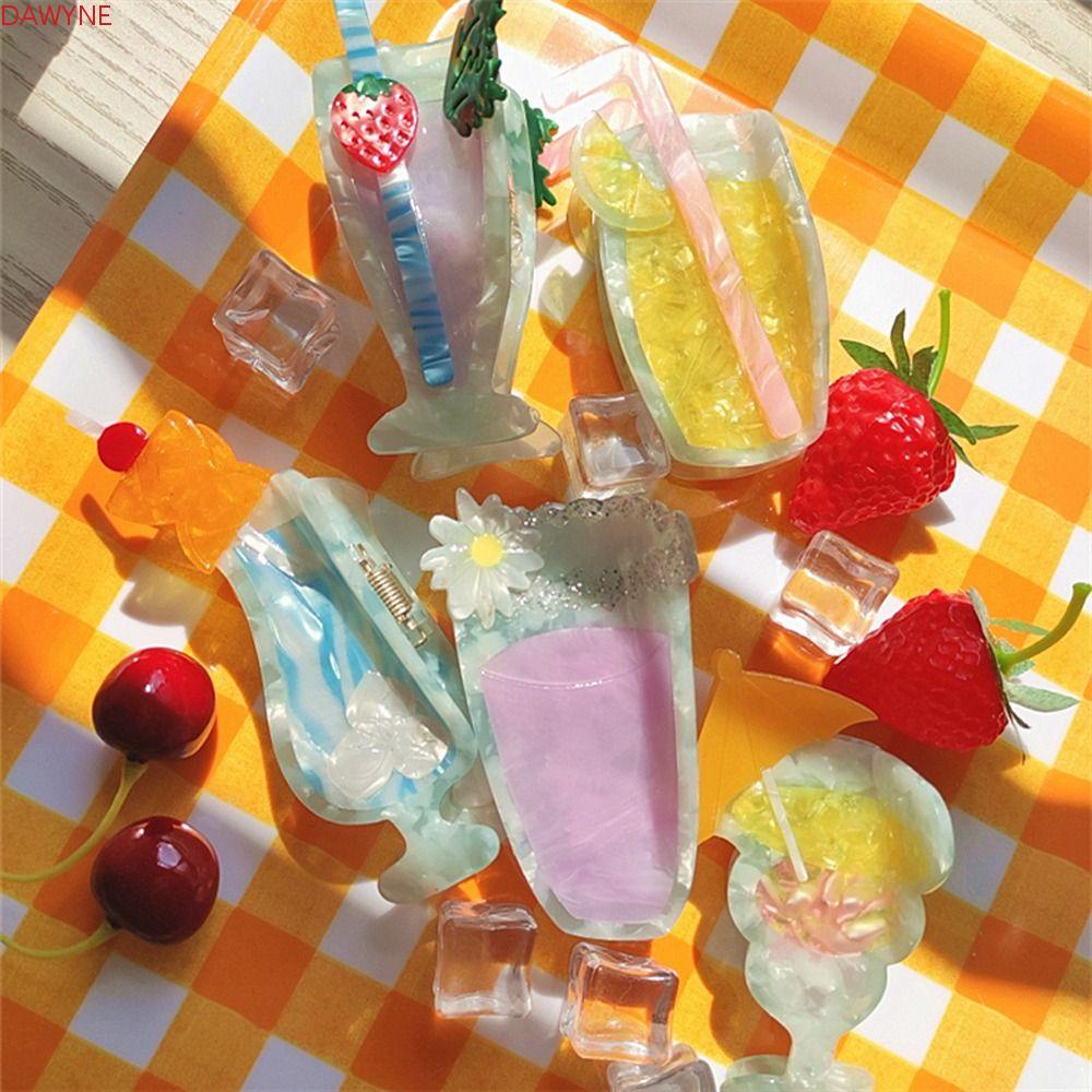 Kẹp Tóc Đuôi Ngựa Hình Cây Kem Dâu Hoạt Hình Phong Cách Hàn Quốc