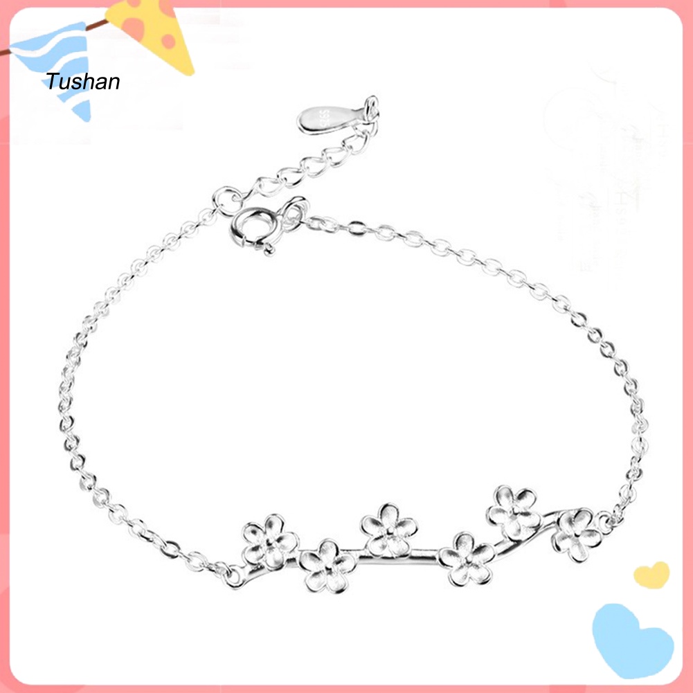 Vòng Đeo Tay Chuỗi Hạt Hình Hoa Mận Thời Trang Cho Nữ