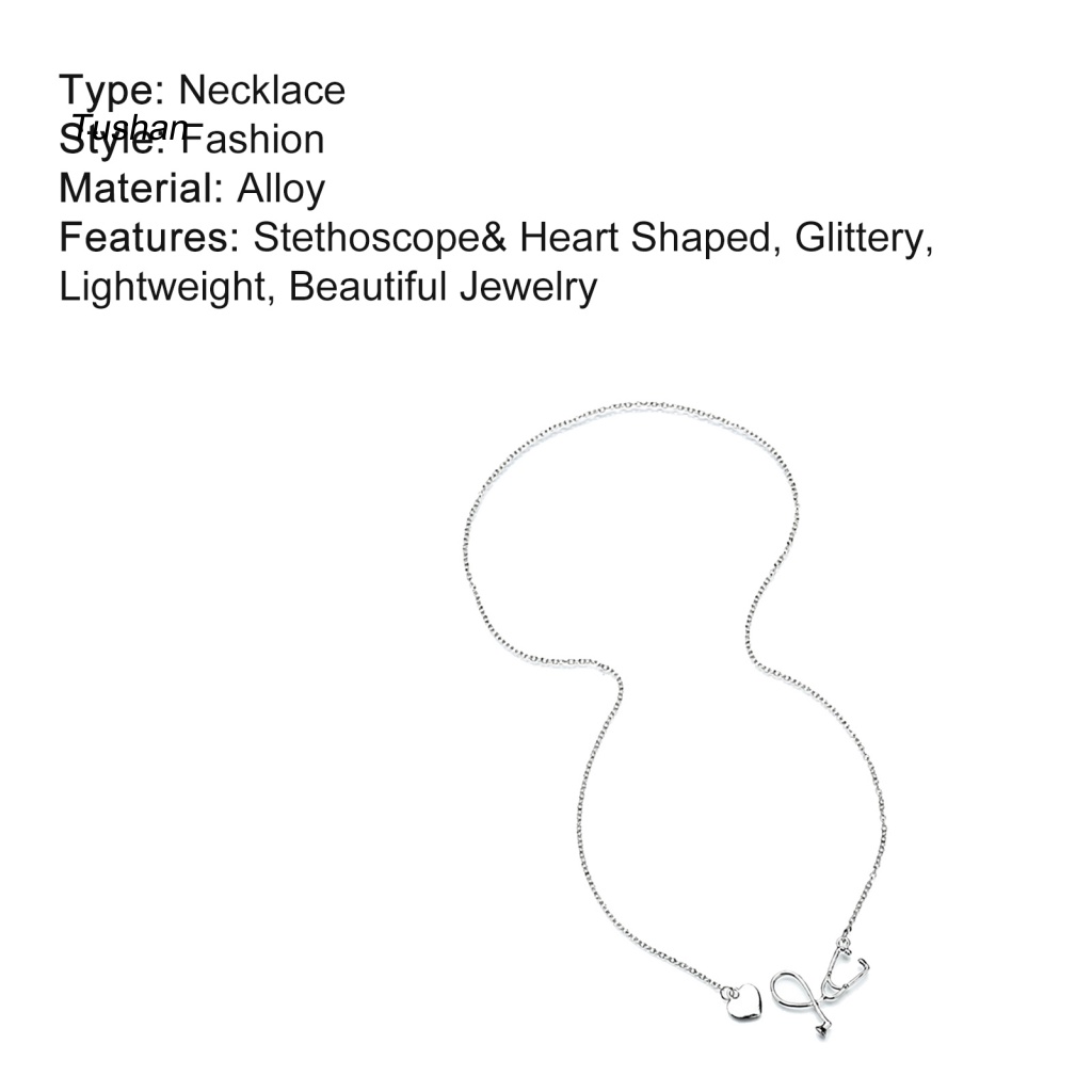 [Ts] Vòng cổ Mặt Hình Ống Nghe Nhịp Tim Bằng Hợp Kim Sturdy Thích Hợp Làm Quà Tặng