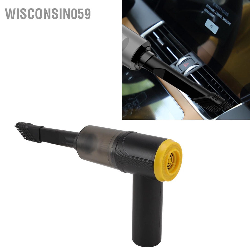 Wisconsin059 Máy Hút Bụi Ô Tô 12000Pa 2 Trong 1 Ướt Và Khô Kép Sử Dụng Không Dây Cầm Tay Di Động Sạc USB Cho Gia Đình