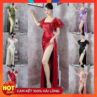 [ĐƯỢC KIỂM TRA HÀNG] Đầm dạ hội tay cánh tiên xếp ly ngực cao cấp-TN - Yêu Shop 85