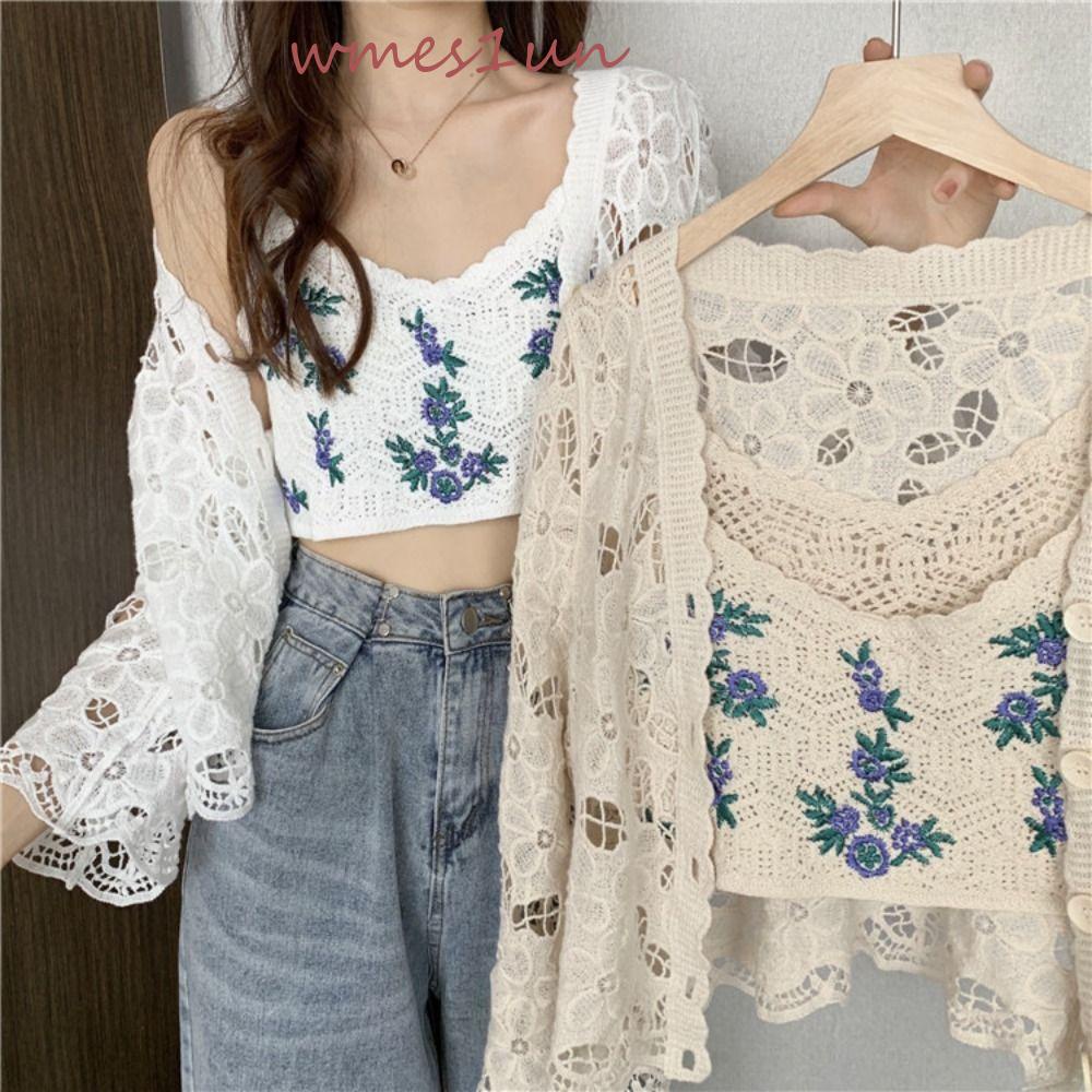 Áo Hai Dây Cổ Chữ V Mỏng Nhẹ Thoáng Khí WMES15H Thời Trang Quyến Rũ Cho Nữ