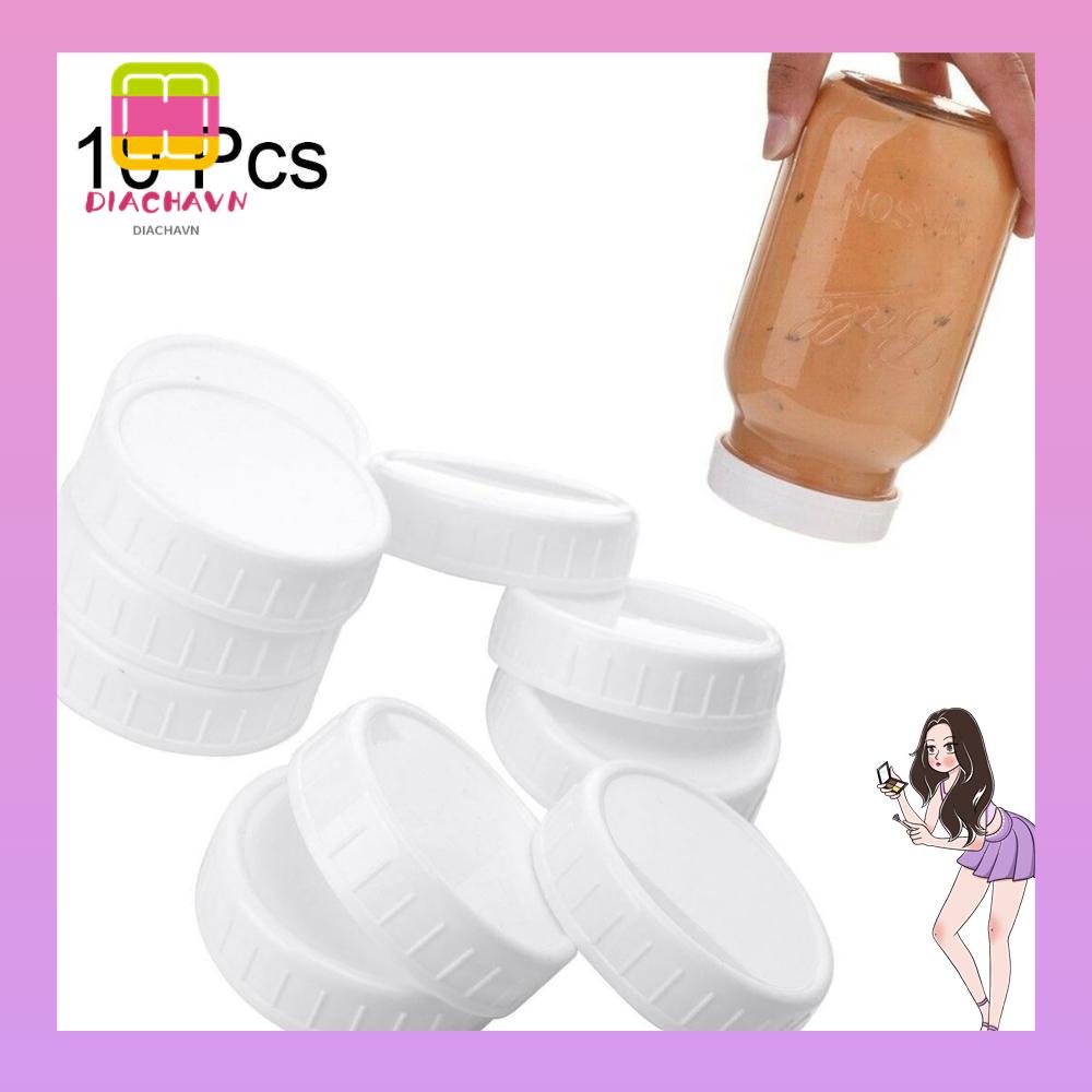 Bộ 10 Nắp Đậy Không Đường Viền Cho Lọ Mason Jars