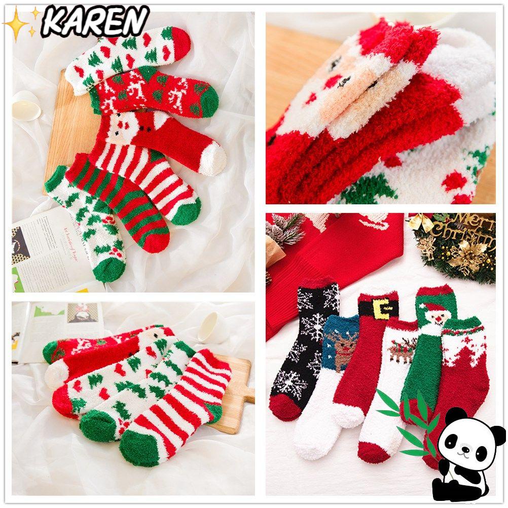 1 Đôi Tất Nữ Hoạ Tiết Giáng Sinh Dễ Thương