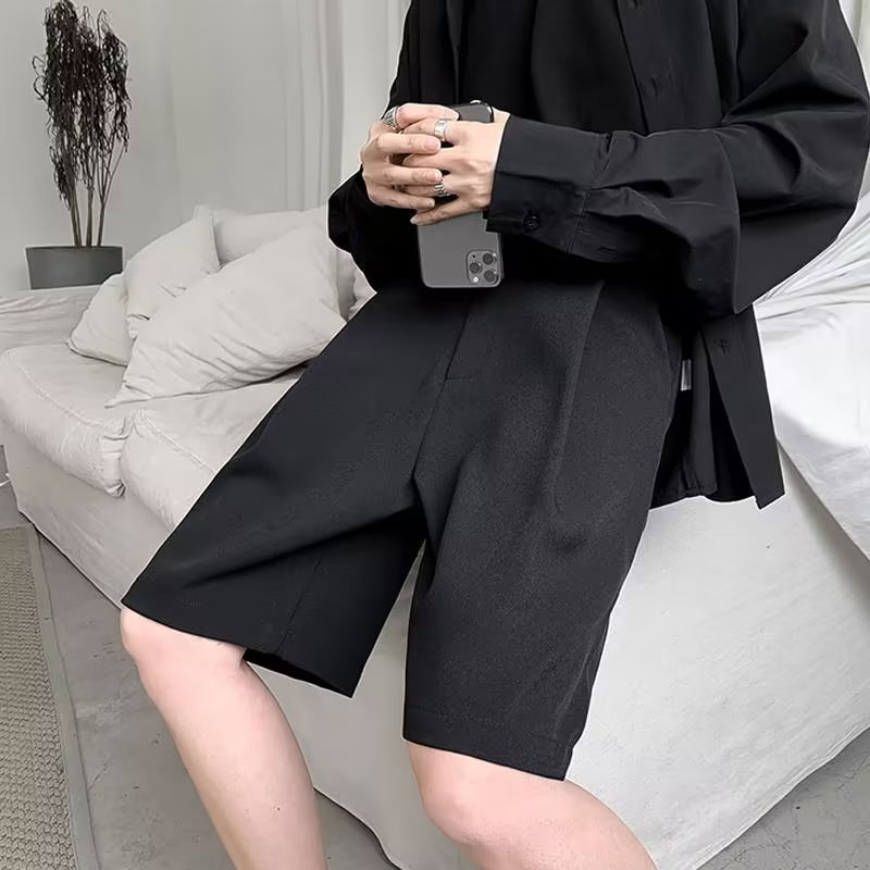 Quần Short Thể Thao Màu Đen Dáng Suông Năng Động Thời Trang Hè Cho Nam Phong Cách Hàn Quốc