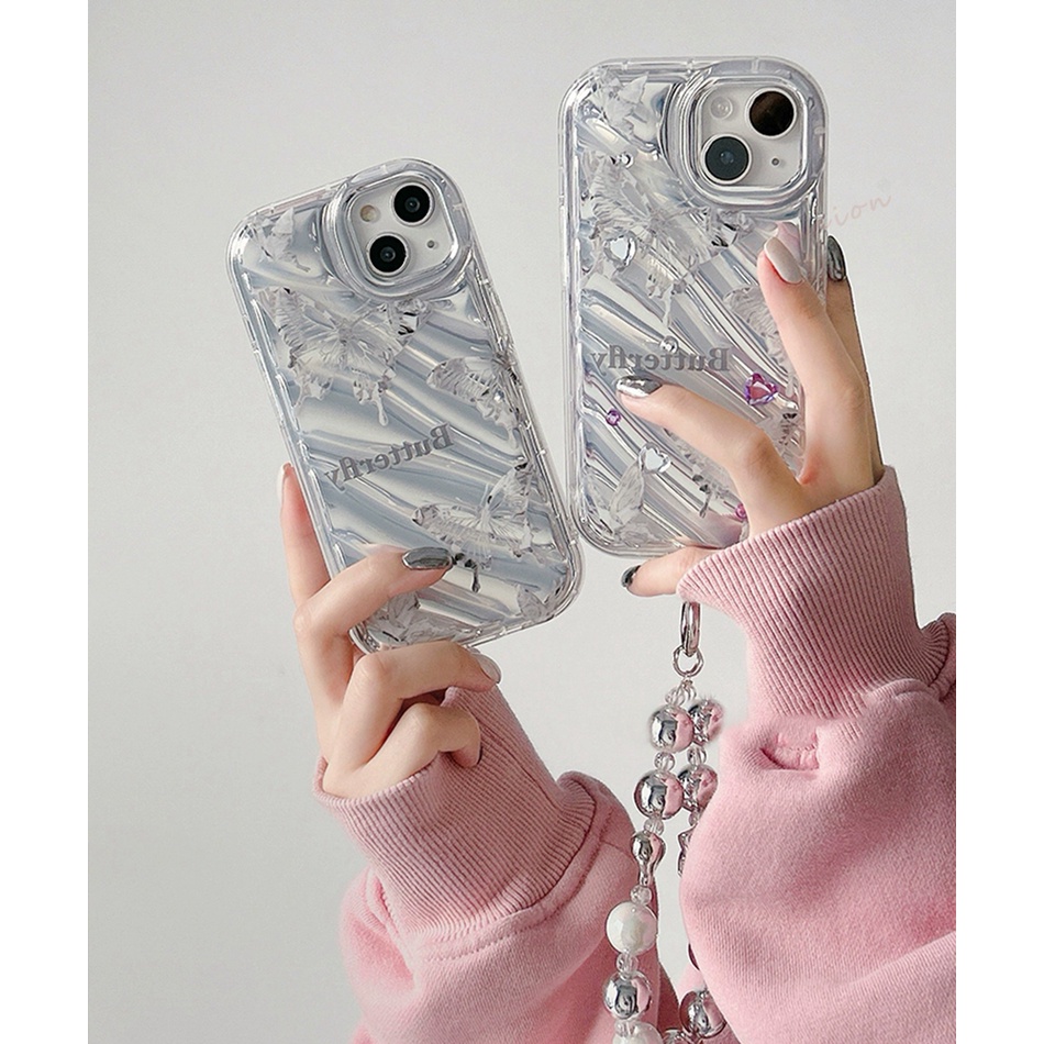 Ốp Điện Thoại Dẻo Màu Laser Hình Bươm Bướm Cho iPhone 11 12 13 14 Pro MAX 6 6S 7 8 Plus X XR XS MAX SE 2020 11Pro 12Pro