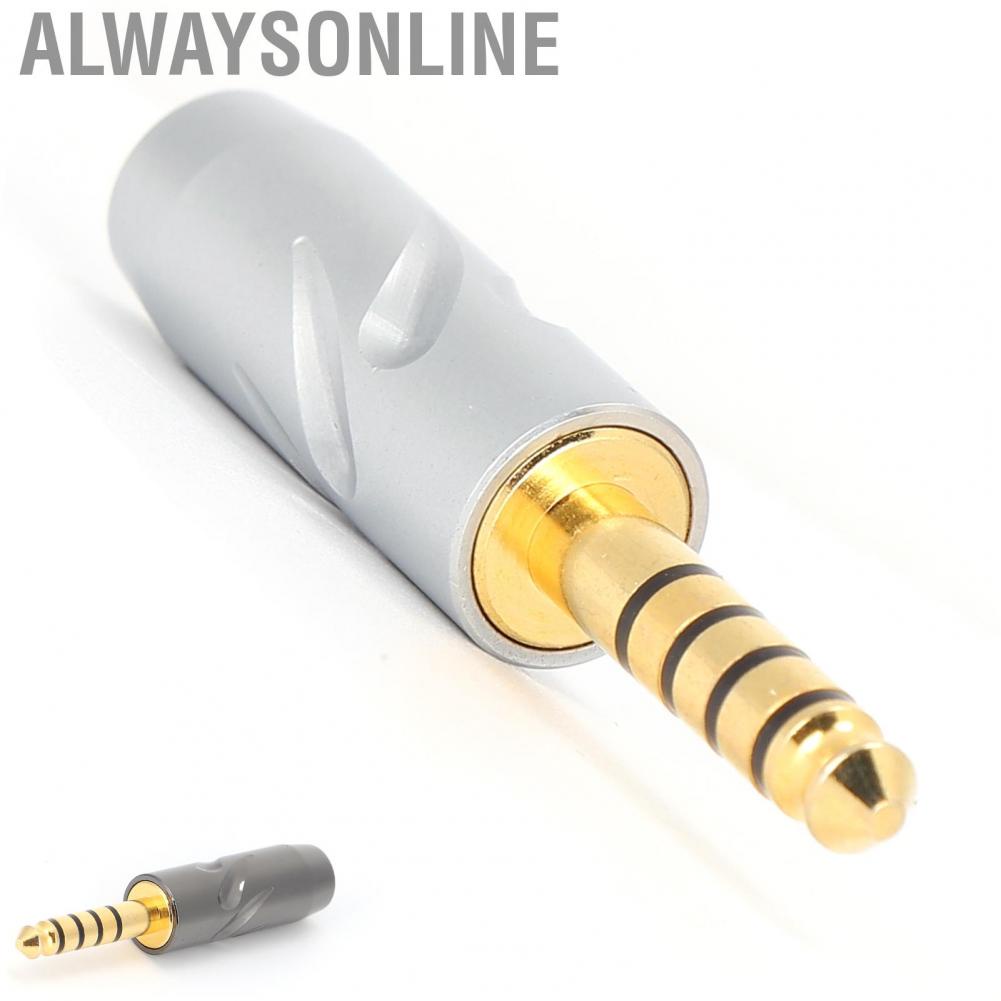 Alwaysonline Headphone Plugs  Metal Durable 4.4mm Balanced Plug for Amplifiers Mixer Audio Equipment