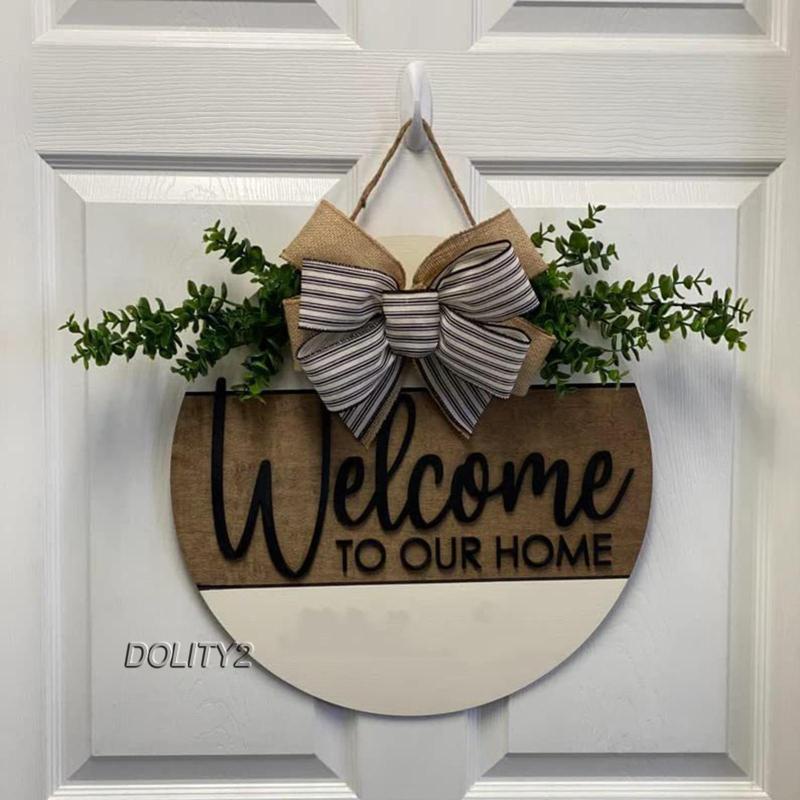 [Dolity2] Biển Hiệu Chào Mừng Bằng Gỗ 12in Gắn Tường / Cửa Trước Trong Nhà / Ngoài Trời