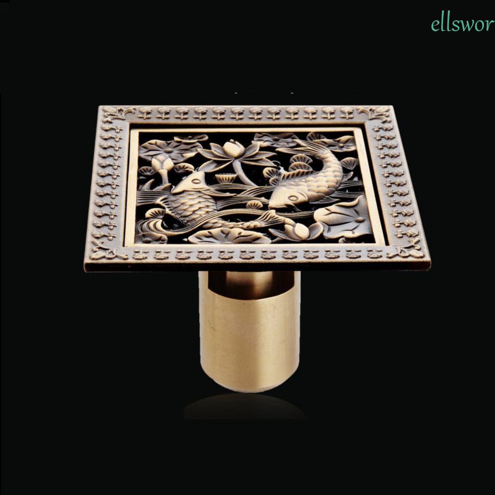 Ống Thoát Nước Sàn Nhà Hình Vuông Họa Tiết Cá / Hoa Sen Cổ Điển Độc Đáo