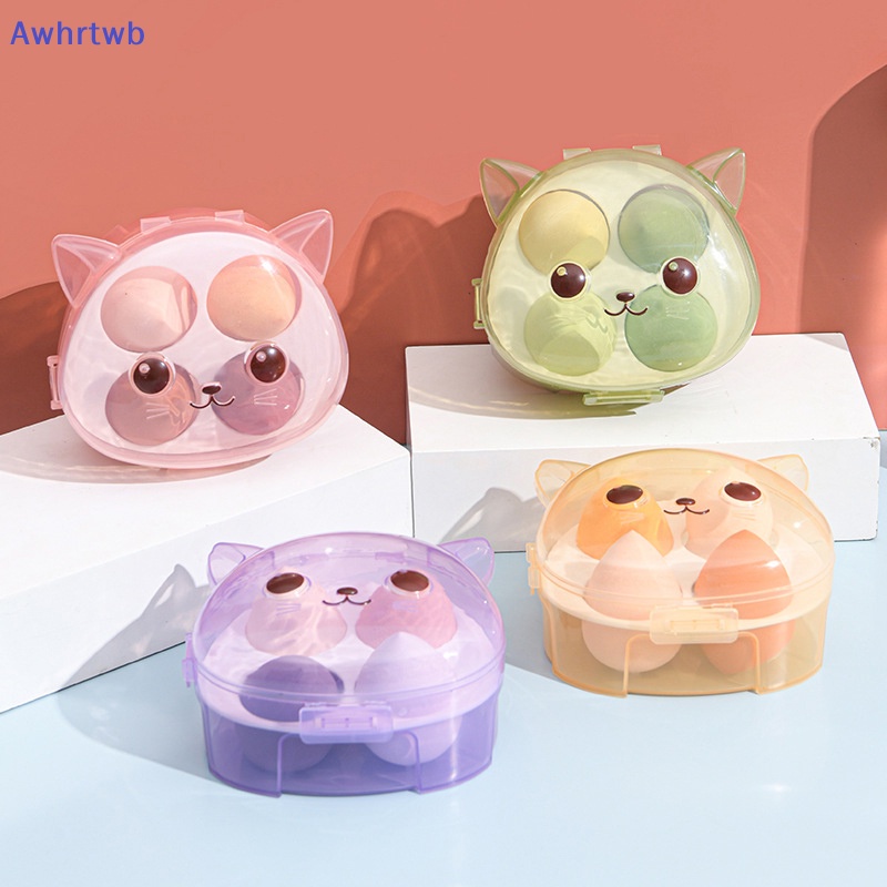 BEAUTY BLENDER Hộp Đựng Mút Trang Điểm 4 Ngăn Tiện Lợi Mới