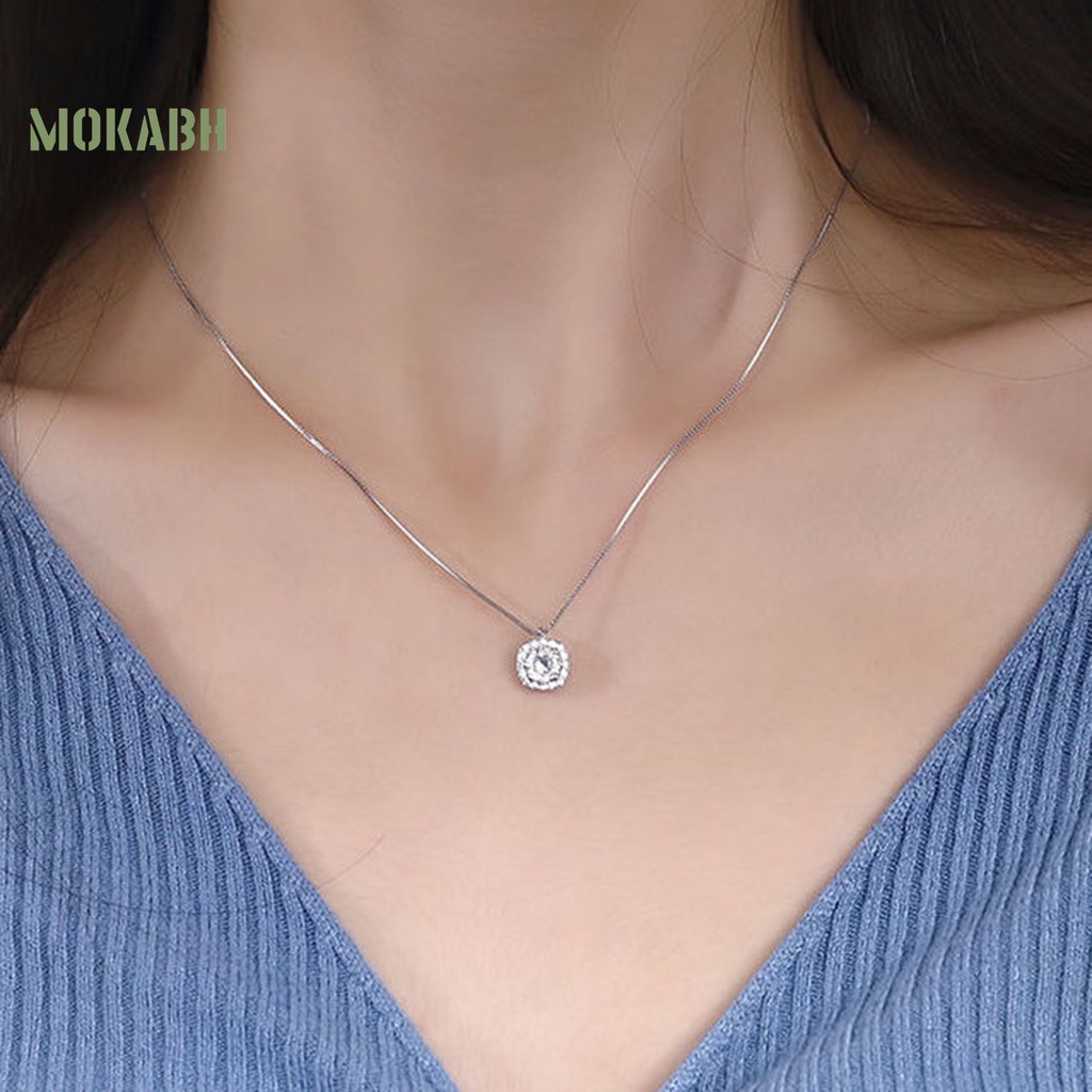 Vòng cổ Mặt Vuông Đính Đá Sang Trọng Cho Nữ