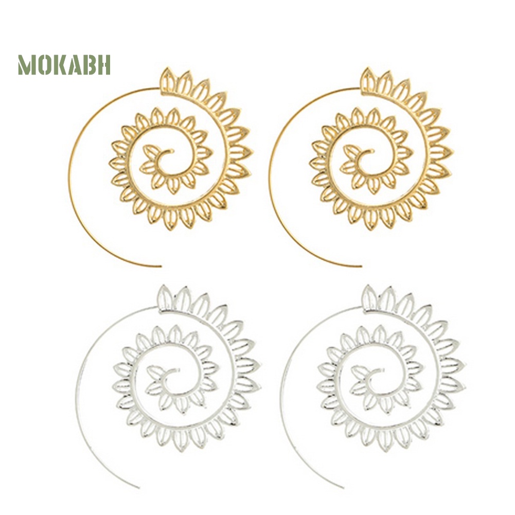 Bông Tai Hình Giọt Nước Bằng Hợp Kim Xoắn Ốc Thời Trang Dự Tiệc Cho Nữ