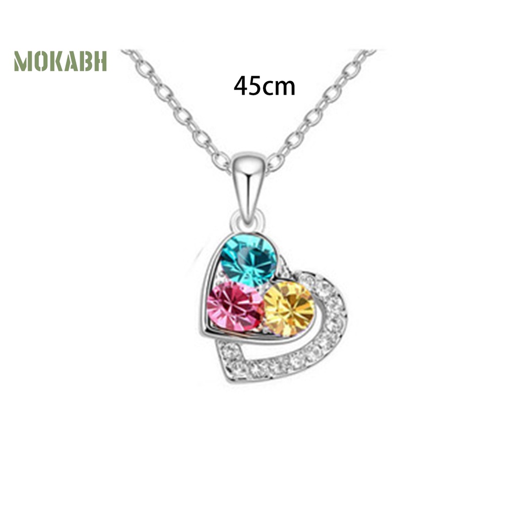 1 Bộ Vòng cổ + Bông Tai Hình Học Nhiều Màu Lấp Lánh Thời Trang Cho Nữ