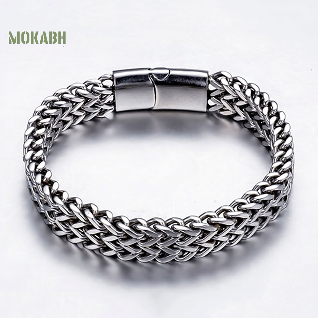 Vòng Tay Dây Bện Bằng Thép Titan Thân Thiện Với Da Cho Nam