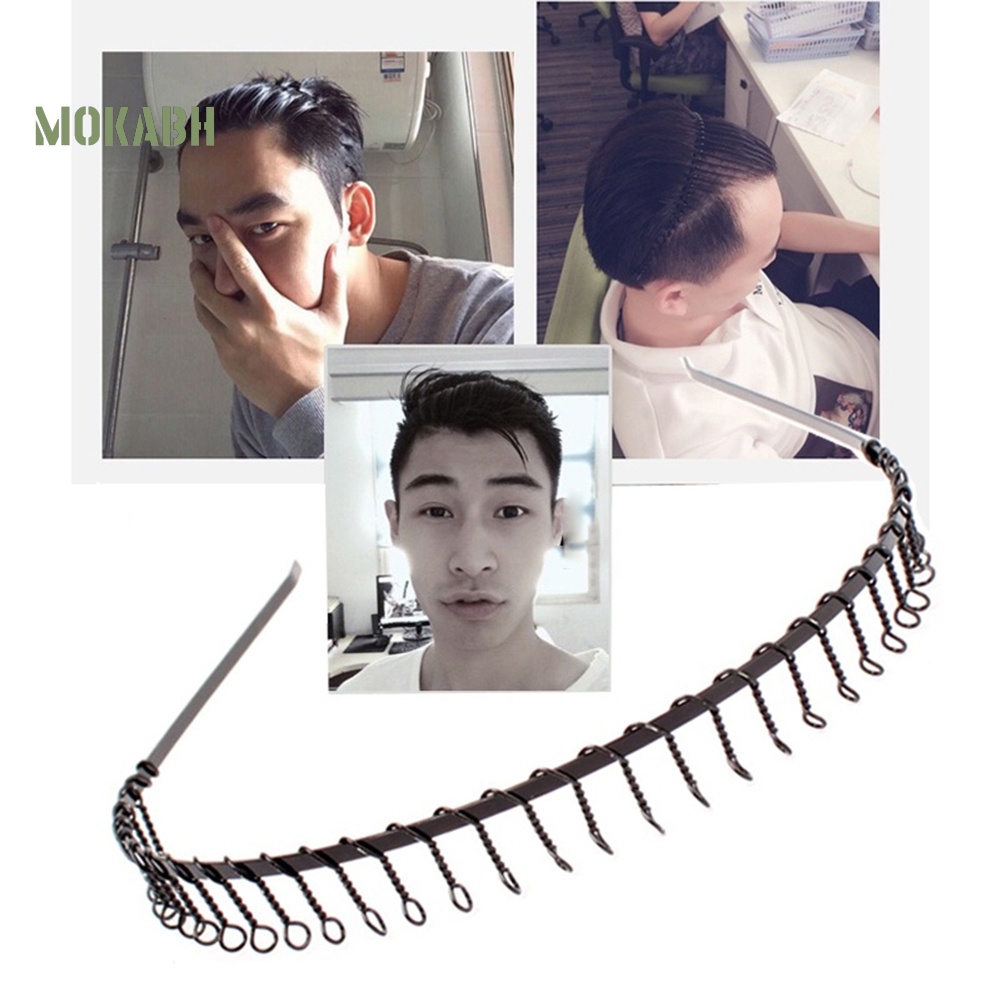 Bộ 2 Băng Đô Cài Tóc 83 Răng Kim Loại Kiểu Thể Thao Cá Tính Cho Nam Và Nữ