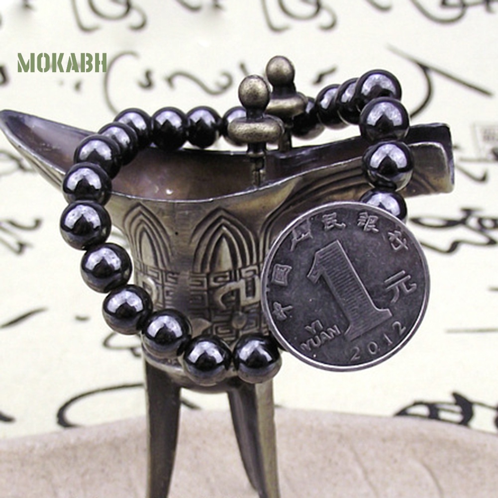 Vòng Tay Đá ic Màu Đen Chăm Sóc Sức Khỏe Thời Trang Unisex