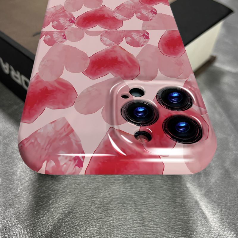 Ốp Điện Thoại Họa Tiết Trái Tim Dễ Thương Cho Iphone 1113 Xr xs Max 12 14 Pro Max