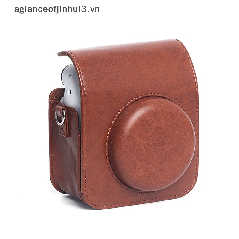 Túi Da PU Đựng Máy Ảnh Instax Mini 12 Có Dây Đeo Vai Tiện Dụng