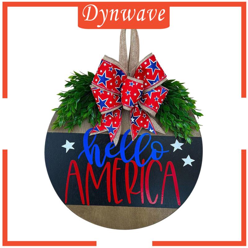 [Dynwave] Vòng Hoa 4TH of Welcome Sign Patriotic Trang Trí Ngày Độc Lập