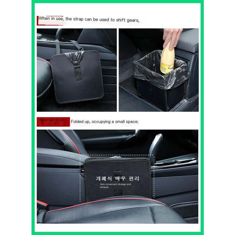 Thùng Đựng Rác Bằng Vải Oxford Chống Thấm Nước Có Thể Gấp Gọn Tiện Dụng Cho Xe Hơi Jwvn