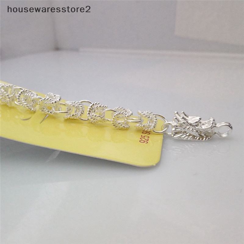 [housewaresstore2] Vòng Đeo Tay Chuỗi Xích Mạ Bạc Hình Rồng Thời Trang Mới Làm Quà Tặng Cho Nam