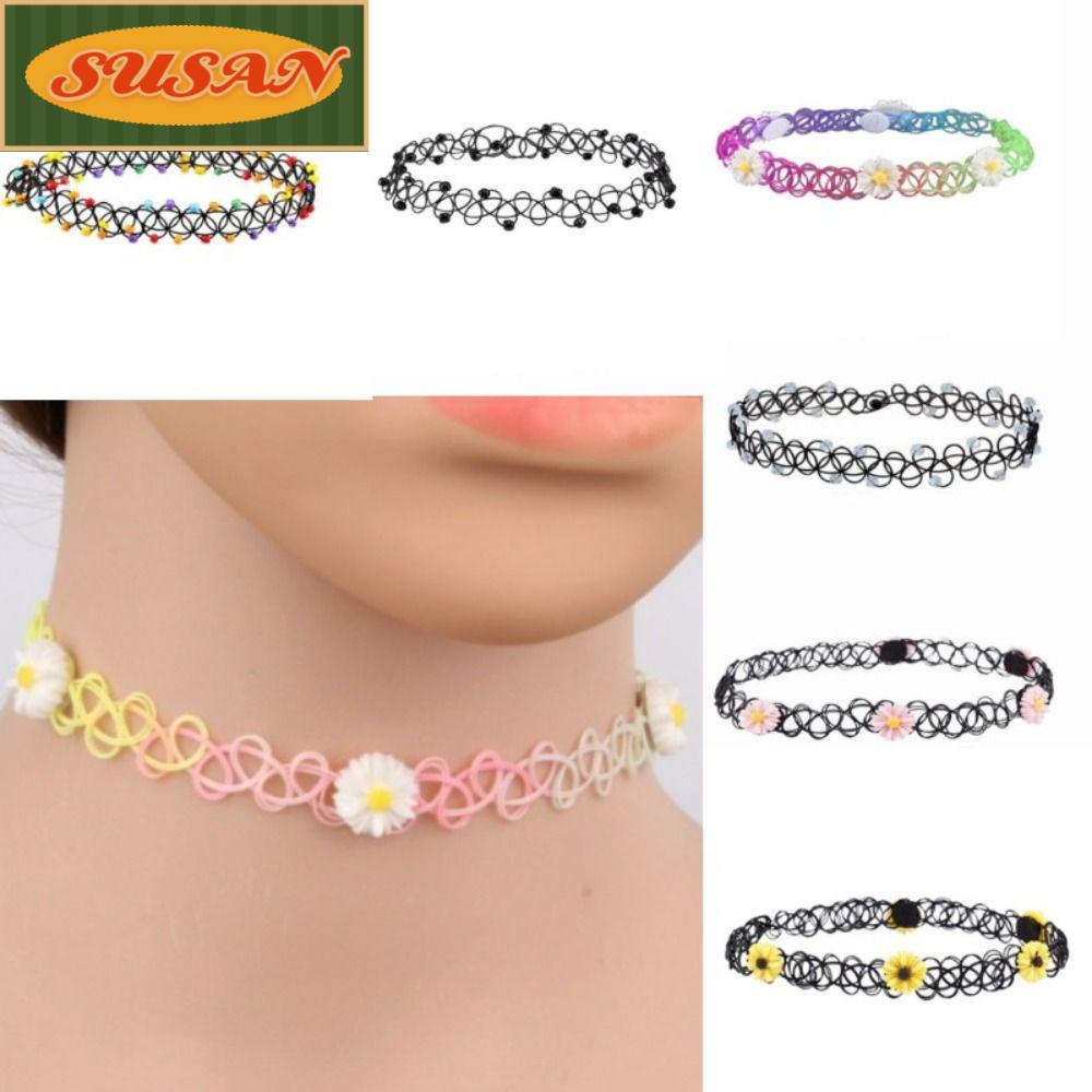 Vòng Cổ Co Dãn Nhiều Màu Sắc Phong Cách Punk