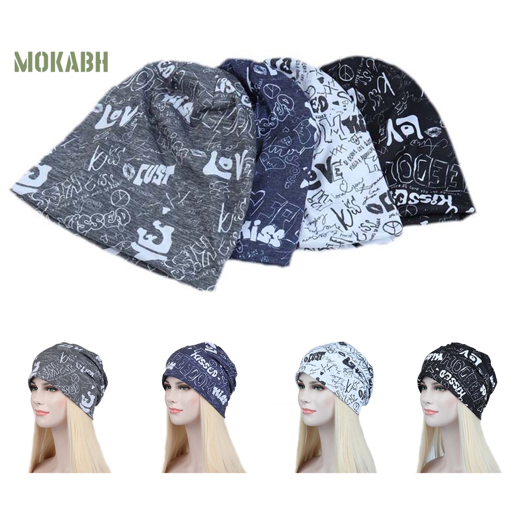 [Mok Abh] Mũ Beanie Thoáng Khí Thấm Hút Mồ Hôi Thân Thiện Với Da Co Giãn Tốt Bảo Vệ Da Khi Chạy Bộ Dành Cho Nam Nữ