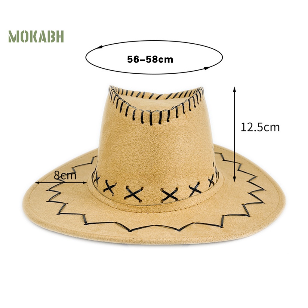 Nón Cao Bồi Màu Trơn Chống Gió Có Dây Đeo Thời Trang Cho Nam Nữ