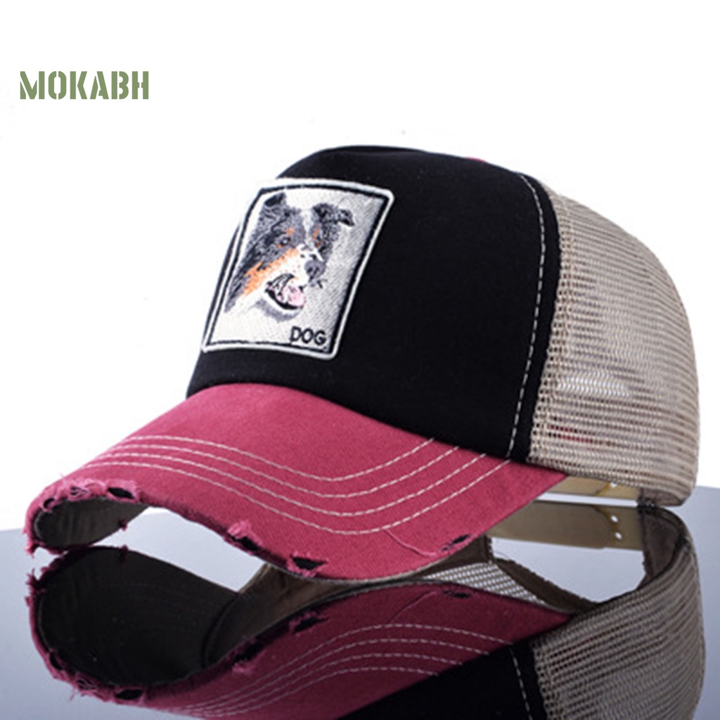 [Mok Abh] Mũ Lưỡi Trai Hở Chóp Phối Lưới Thoáng Khí Phong Cách Hip Hop Cho Nam Và Nữ