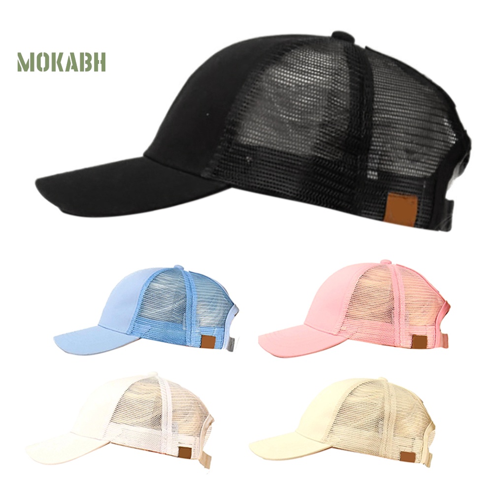 Mũ Lưỡi Trai Cotton Chống Nắng Phối Lưới Có Thể Điều Chỉnh Kích Cỡ