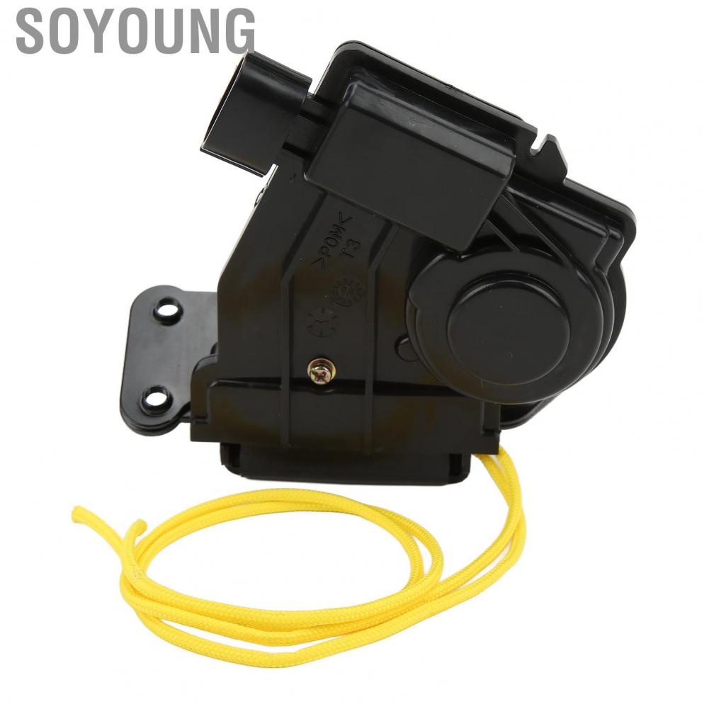 Soyoung 69350-28150 Black Iron Rear High Accuracy 69350‑28510 Trunk Lid Lock Actuator Replacement for Scion XB Wagon Base 2012‑2015