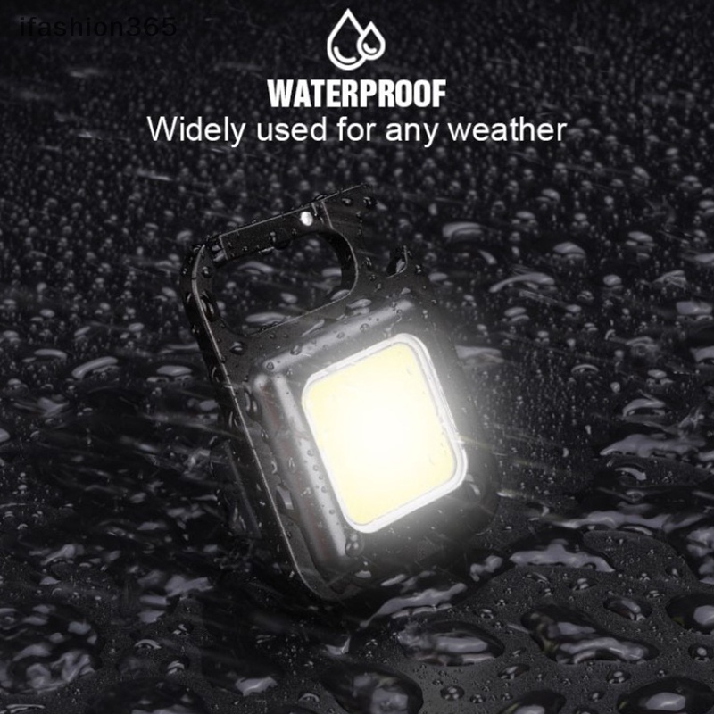 Móc Khóa Đèn LED Mini USB Bỏ Túi ifashion365 Có Thể Sạc Lại Tiện Dụng